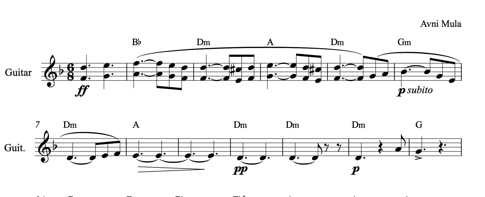 Valsi i lumturise, Guitar sheet + chords - Alb Music Notes